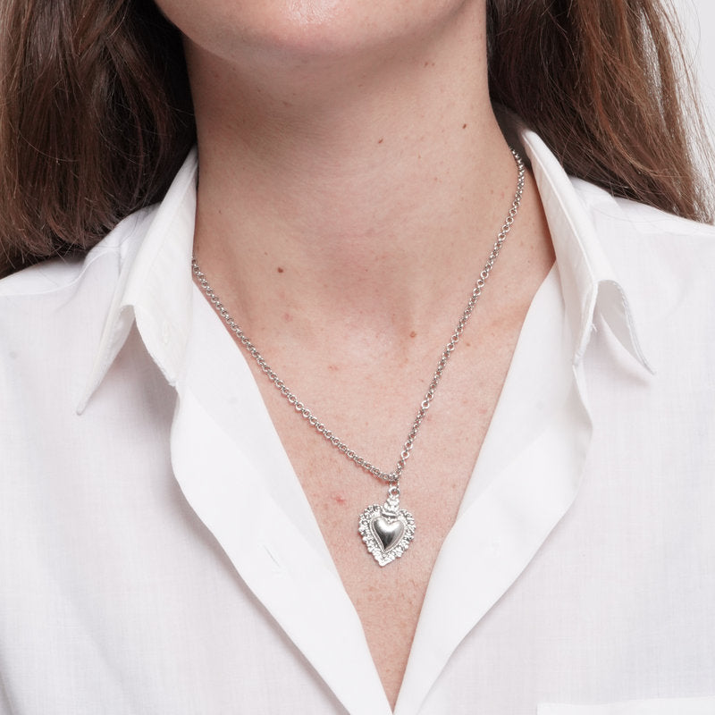 Collana in Metallo cuore sacro - BYSIMON gioielli