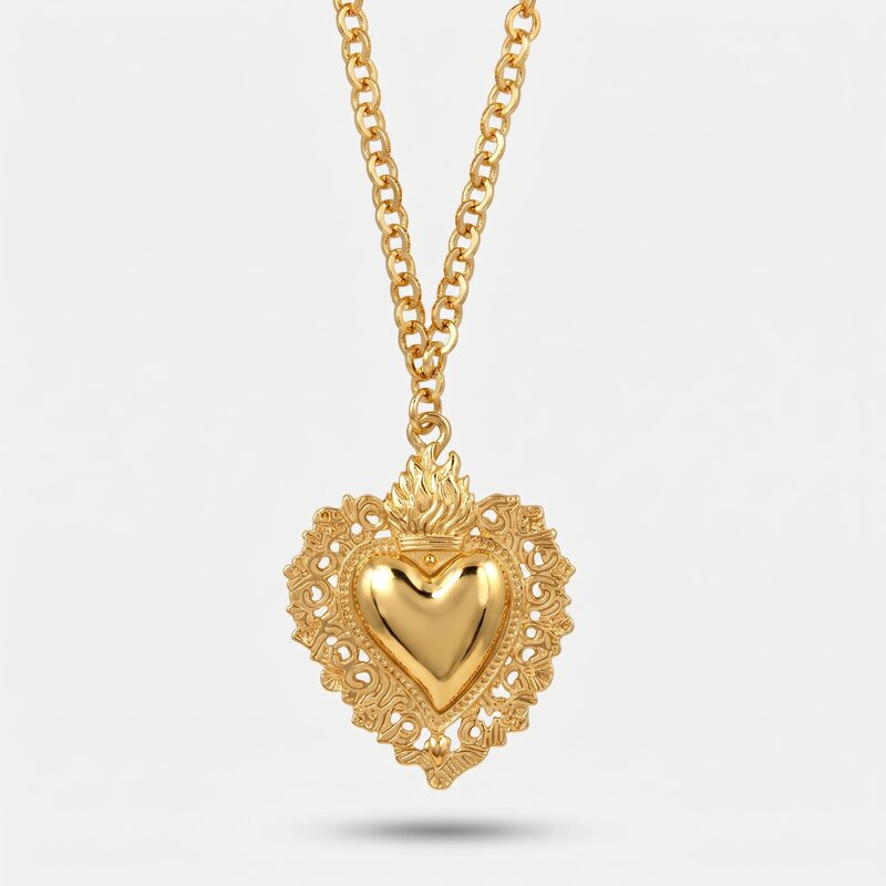 Collana in Metallo cuore sacro AMONAPOLI - gioiello BySimon