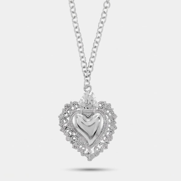 Collana in Metallo cuore sacro AMONAPOLI - gioiello BySimon