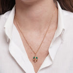 Collana in Metallo corona verde - BYSIMON gioielli