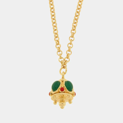 Collana in Metallo corona verde - BYSIMON gioielli