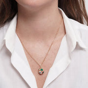 Collana in Metallo cubo verde