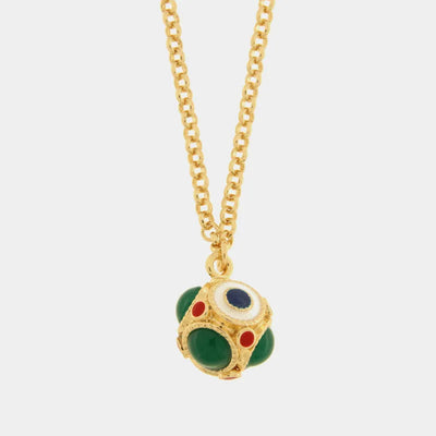 Collana in Metallo cubo verde - BYSIMON gioielli