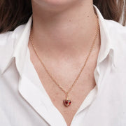 Collana in Metallo corona rossa
