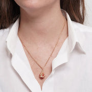 Collana in Metallo corona rossa