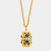 Collana in Metallo doppia corona blu