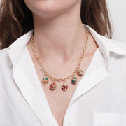 Collana in Metallo cubo e corone