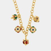 Collana in Metallo cubo e corone