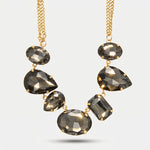 Collana in Metallo cristalli neri - BYSIMON gioielli