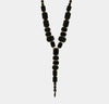 Collana in Metallo cristalli neri