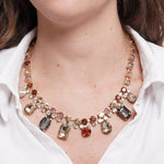 Collana in Metallo cristalli colorati - BYSIMON gioielli