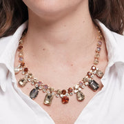 Collana in Metallo cristalli colorati