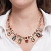 Collana in Metallo cristalli colorati - BYSIMON gioielli