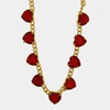 Collana in Metallo cuori rossi