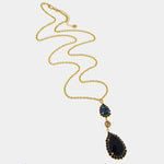 Collana in Metallo goccia blu