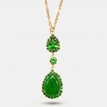 Collana in Metallo goccia verde - BYSIMON gioielli