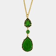 Collana in Metallo goccia verde