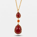 Collana in Metallo goccia rossa - BYSIMON gioielli