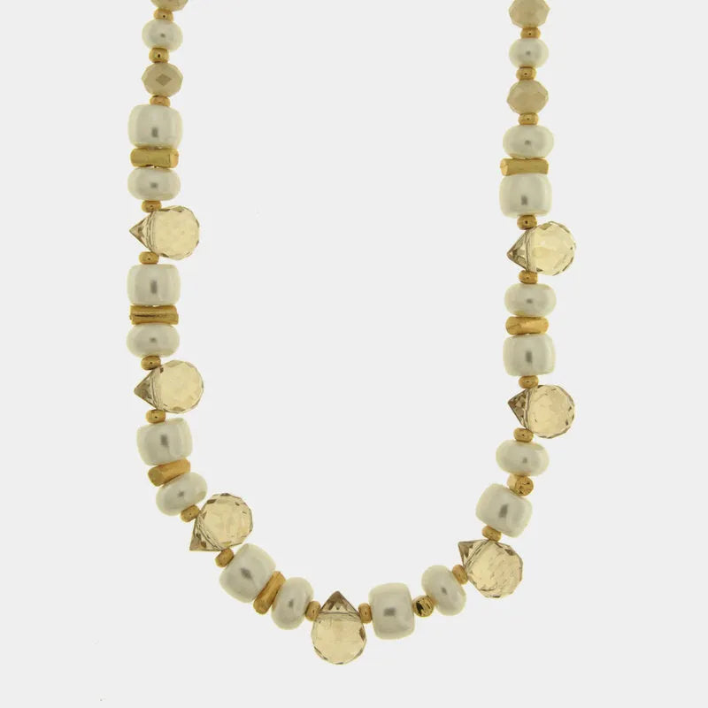Collana in Metallo cristalli bianchi AMOVENEZIA - gioiello BySimon