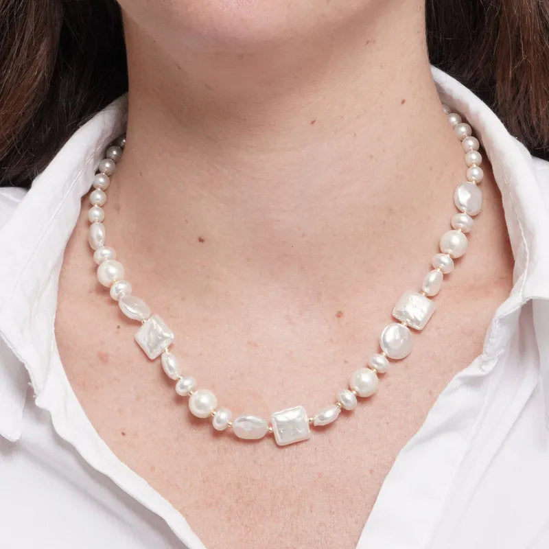 Collana in Metallo perle irregolari AMOVENEZIA - gioiello BySimon
