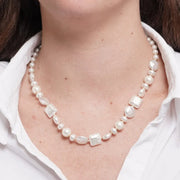 Collana in Metallo perle irregolari