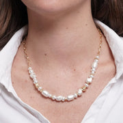 Collana in Metallo perle irregolari