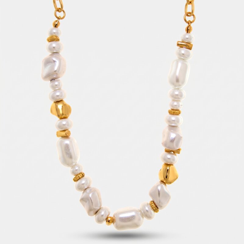 Collana in Metallo perle irregolari - BYSIMON gioielli