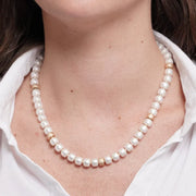 Collana in Metallo sfere bianche