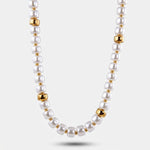 Collana in Metallo sfere bianche - BYSIMON gioielli