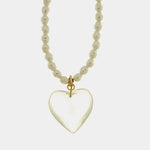 Collana in Metallo cuore trasparente con perle AMOVENEZIA - gioiello BySimon