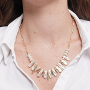 Collana in Metallo perle irregolari