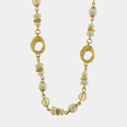 Collana in Metallo giro di perle e cristalli