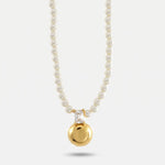 Collana in Metallo con perle e sfera lucida - BYSIMON gioielli