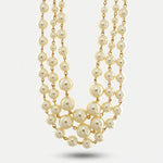 Collana in Metallo multifilo con perle - BYSIMON gioielli