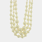 Collana in Metallo multifilo con perle - BYSIMON gioielli