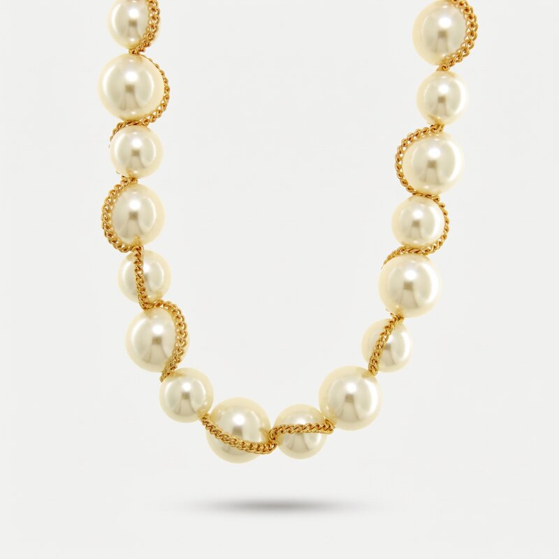 Collana in Metallo  con perle - BYSIMON gioielli