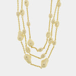Collana in Metallo multifilo con perle - BYSIMON gioielli