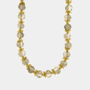 Collana in Metallo cristalli di Murano trasparenti