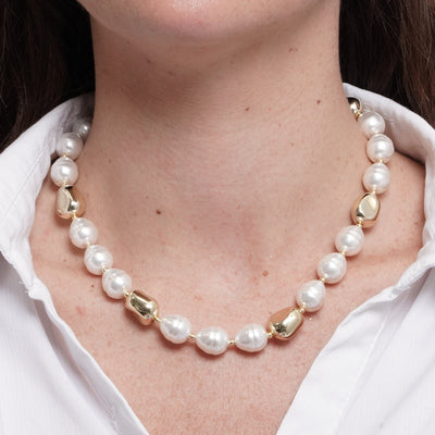 Collana in Metallo giro di perle - BYSIMON gioielli
