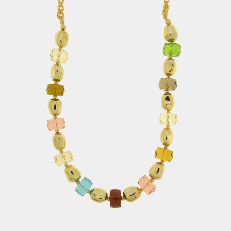 Collana in Metallo cristalli colorati AMOVENEZIA - gioiello BySimon
