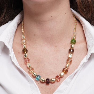 Collana in Metallo cristalli colorati AMOVENEZIA - gioiello BySimon