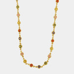 Collana in Metallo giro di cristalli colorati - BYSIMON gioielli