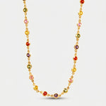 Collana in Metallo giro di cristalli colorati - BYSIMON gioielli