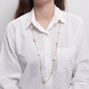 Collana in Metallo perle irregolari e cristalli