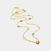 Collana in Metallo cristalli colorati