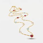 Collana in Metallo cristalli colorati - BYSIMON gioielli