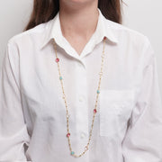 Collana in Metallo cristalli colorati