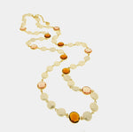 Collana in Metallo perle e cristalli marroni - BYSIMON gioielli