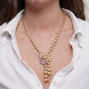 Collana in Metallo fiori colorati con sfere