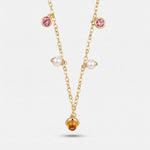 Collana in Metallo cristalli e perle - BYSIMON gioielli
